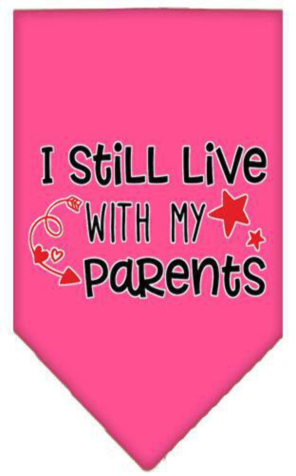 Funny Pet Bandana for Dogs - 'I Still Live With My Parents' Screen Printed Purple Small Dog Bandana | Perfect for Pet Costumes, Halloween, and Daily Wear
