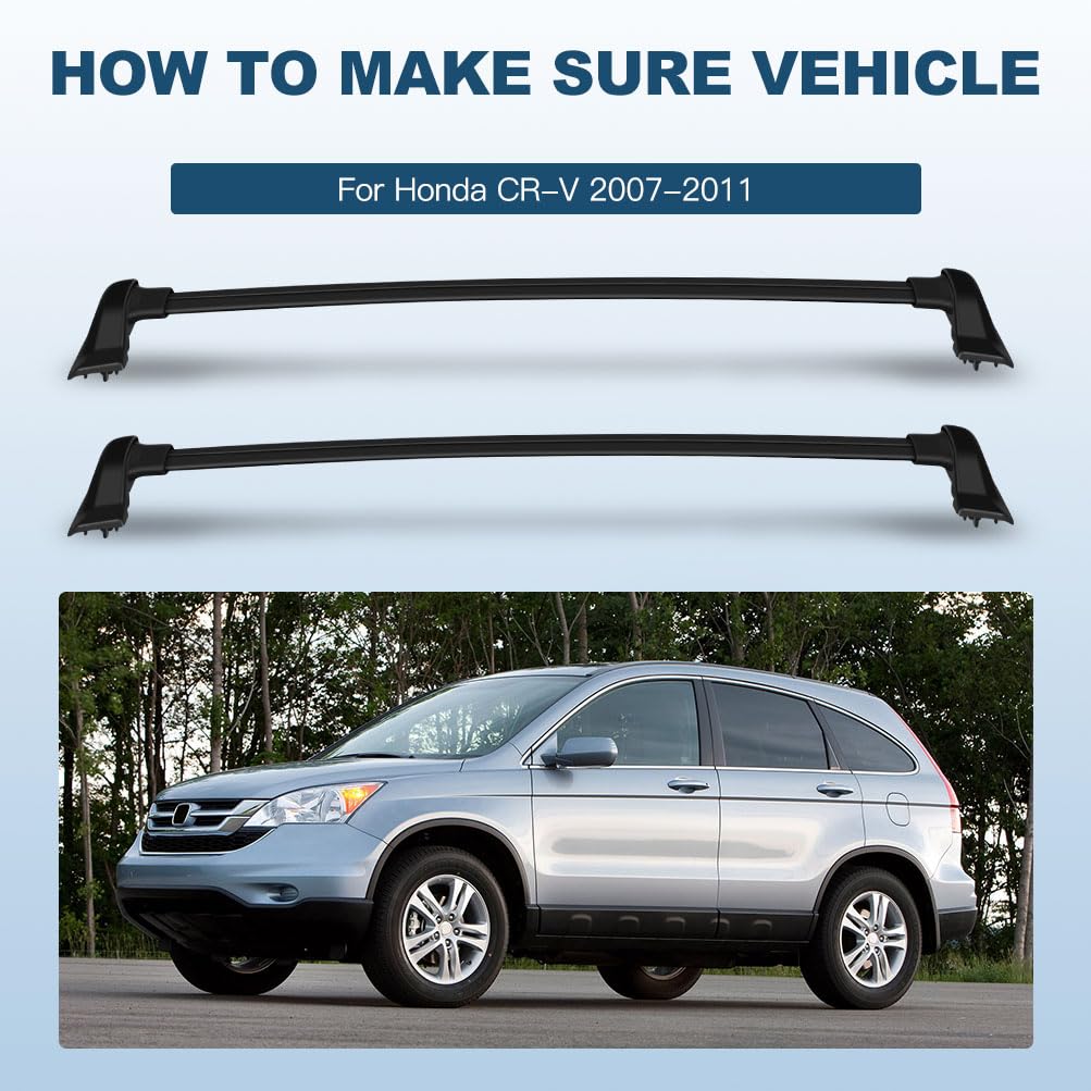 ECCPP Aluminum Kayak Roof Rack Crossbars - Black Cargo Carrier Rails Compatible with 2007-2011 Honda CR-V SUV | Perfect for Kayaking, Camping & Outdoor Adventures