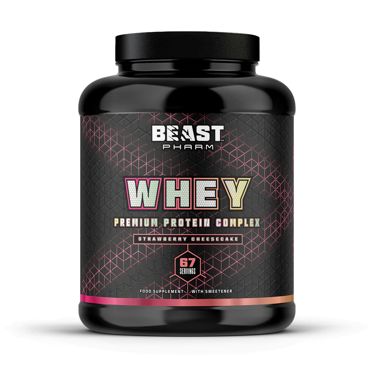 Beast Pharm Whey Protein Powder 2kg (4.4 lbs) - Premium Muscle Recovery Supplement | Eddie Hall Approved | Ideal for Post-Workout, Weight Training & Bodybuilding