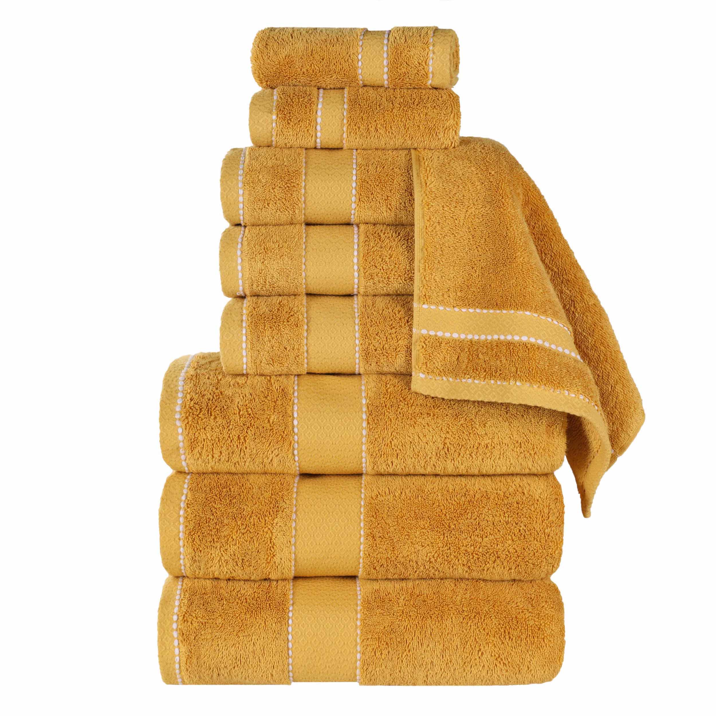 Premium 9-Piece Giza Cotton Towel Set - Ultra Absorbent, Soft & Durable - Made in Egypt - Perfect for Bathroom, Spa & Luxury Home Use