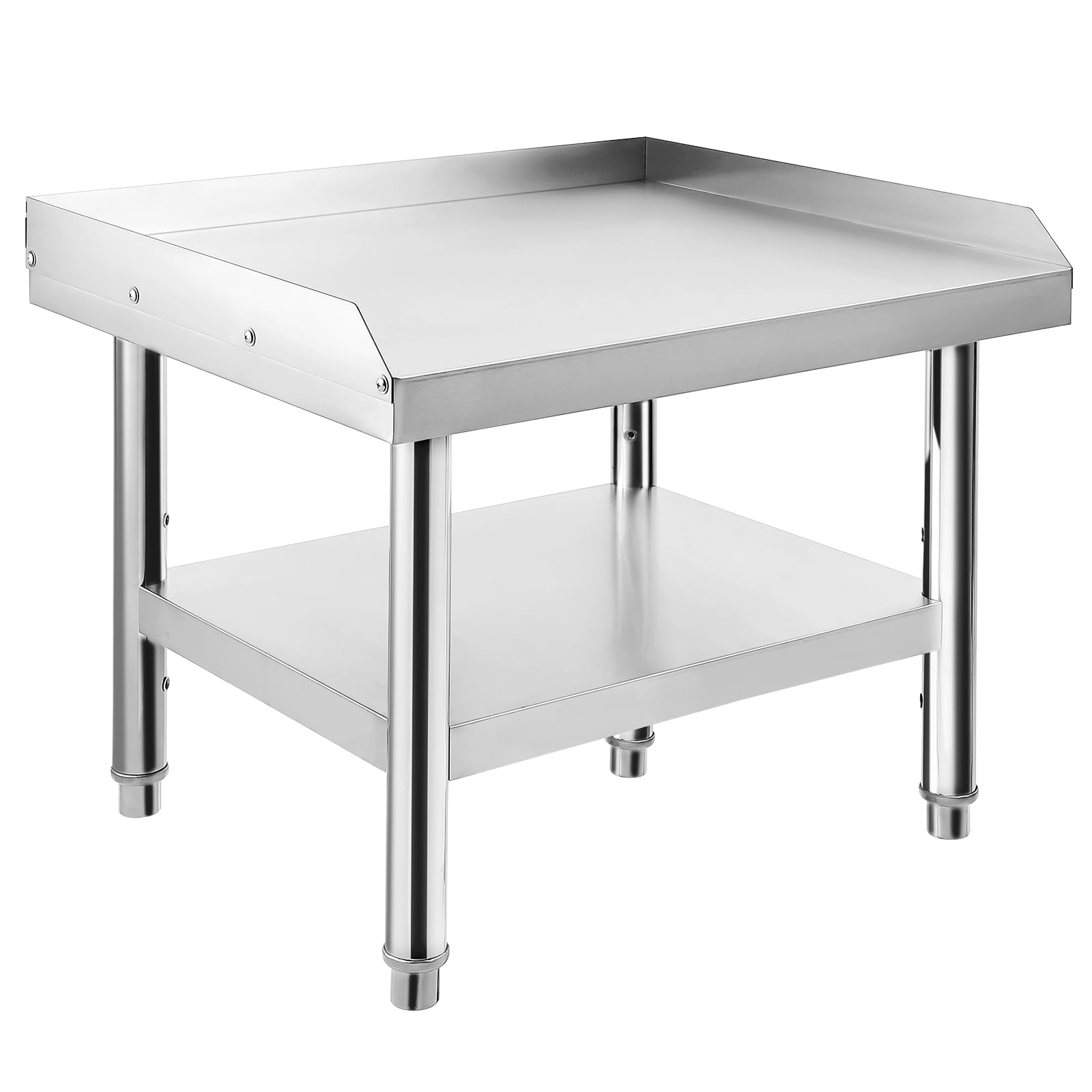 GAOMON Stainless Steel Grill Stand with Adjustable Storage Shelf - 24 x 28 x 24 Inch Heavy Duty Commercial Kitchen Equipment for Restaurants, Hotels & Home Use - Perfect for Outdoor BBQ, Catering & Food Prep Stations