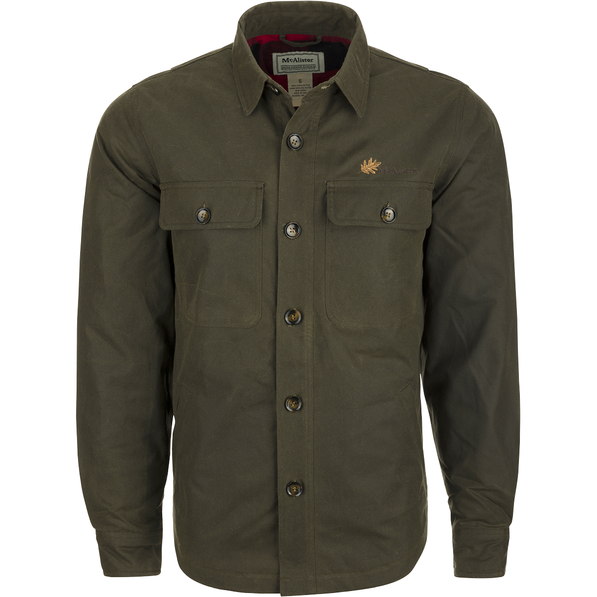 McAlister Men's Waxed Cotton Jacket - Water-Resistant Outdoor Shirt for Hiking, Camping & Casual Wear