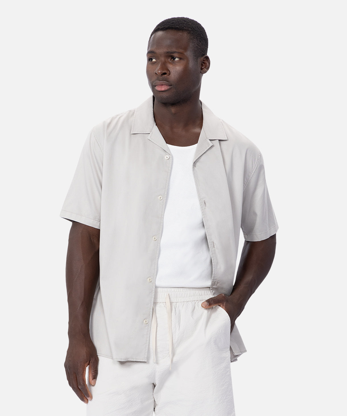 Perez Short Sleeve Shirt in OD Stone - Comfortable Casual Men's Top for Outdoor Adventures & Everyday Wear