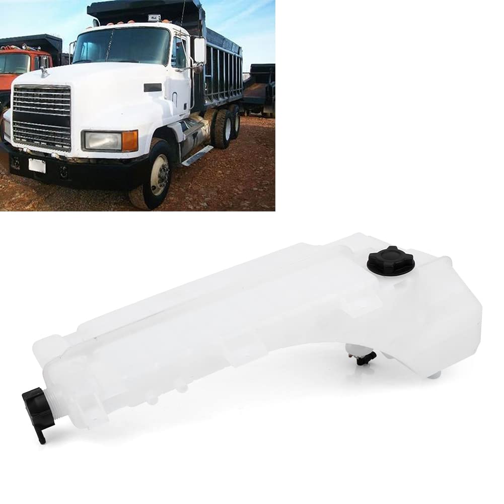 Volvo VNL & Mack CXU CHU CXN Coolant Tank Reservoir with Cap - Replacement Coolant Water Tank for 2008-2017 Mack Trucks - Heavy Duty Cooling System Part for Long Haul & Fleet Maintenance