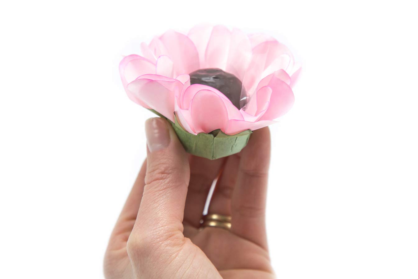 Handmade Pink Paper Truffle Cups - 20 Pack | Eco-Friendly Chocolate Candy Liners & Wrappers for Truffles, Brigadeiro, Cupcakes | Perfect for Party Favors, Wedding Desserts, Holiday Treats & DIY Candy Making