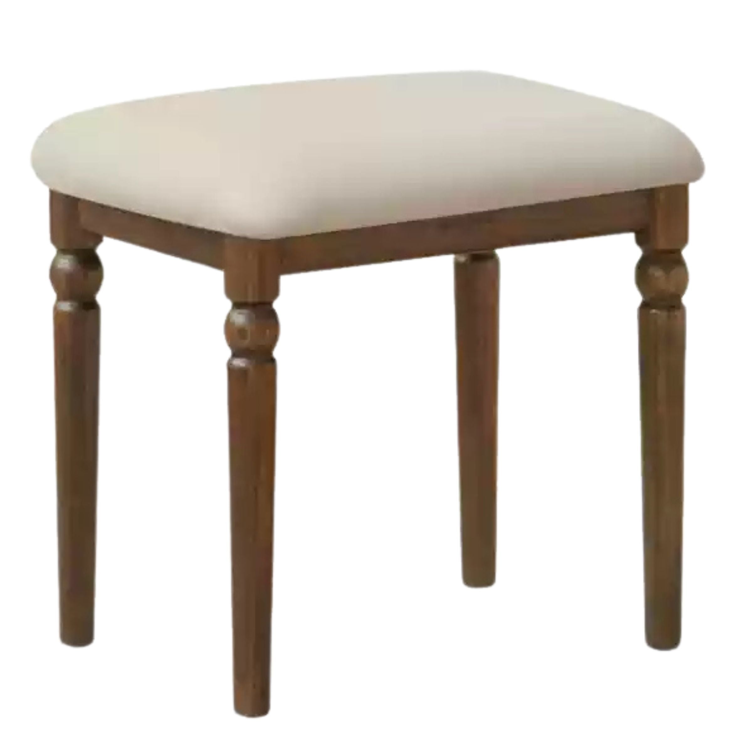 25.2x 12.6x17.7 inch /45x32x45 сm / Rich dark walnut color - White Color/ Makeup stool Ecological