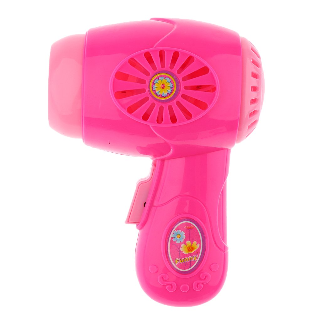 SunniMix Pink Kids Hair Dryer Toy - Pretend Play Role Play Set for Toddlers & Children | Early Learning Educational Development Activity | Perfect for Birthday Gifts & Preschool Playtime