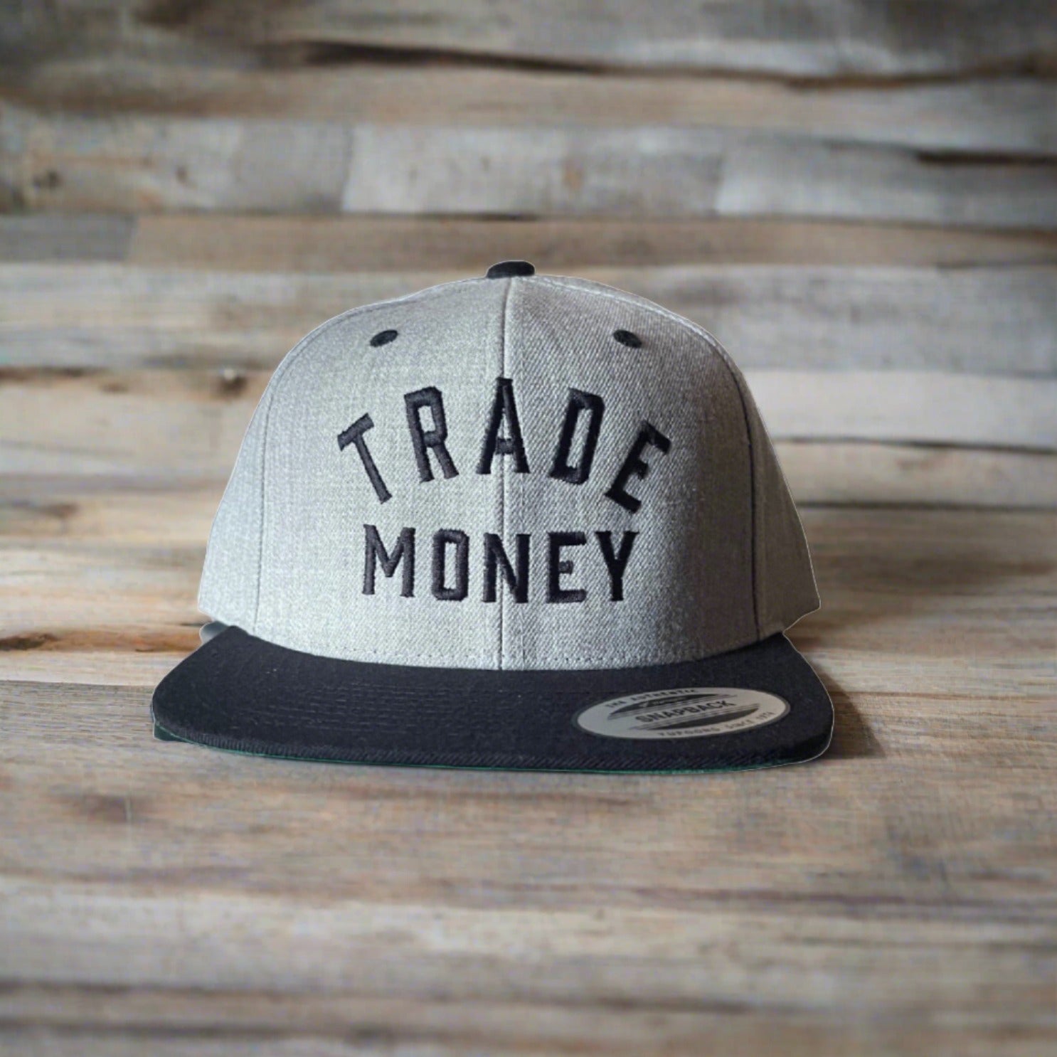The Process Snapback Hat - Heather Grey & Black Adjustable Baseball Cap for Men & Women - Perfect for Sports, Casual Wear & Outdoor Activities