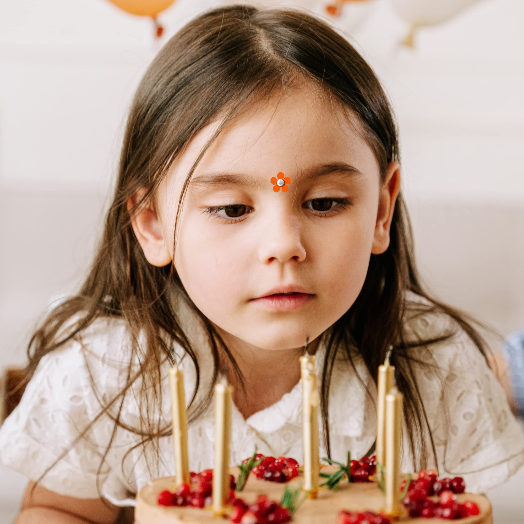 Comet Busters Cute Floral Baby Bindis - 6mm Indian Forehead Stickers for Girls & Kids - Face Decoration Stickers (BB013) - Perfect for Festivals, Weddings & Cultural Celebrations