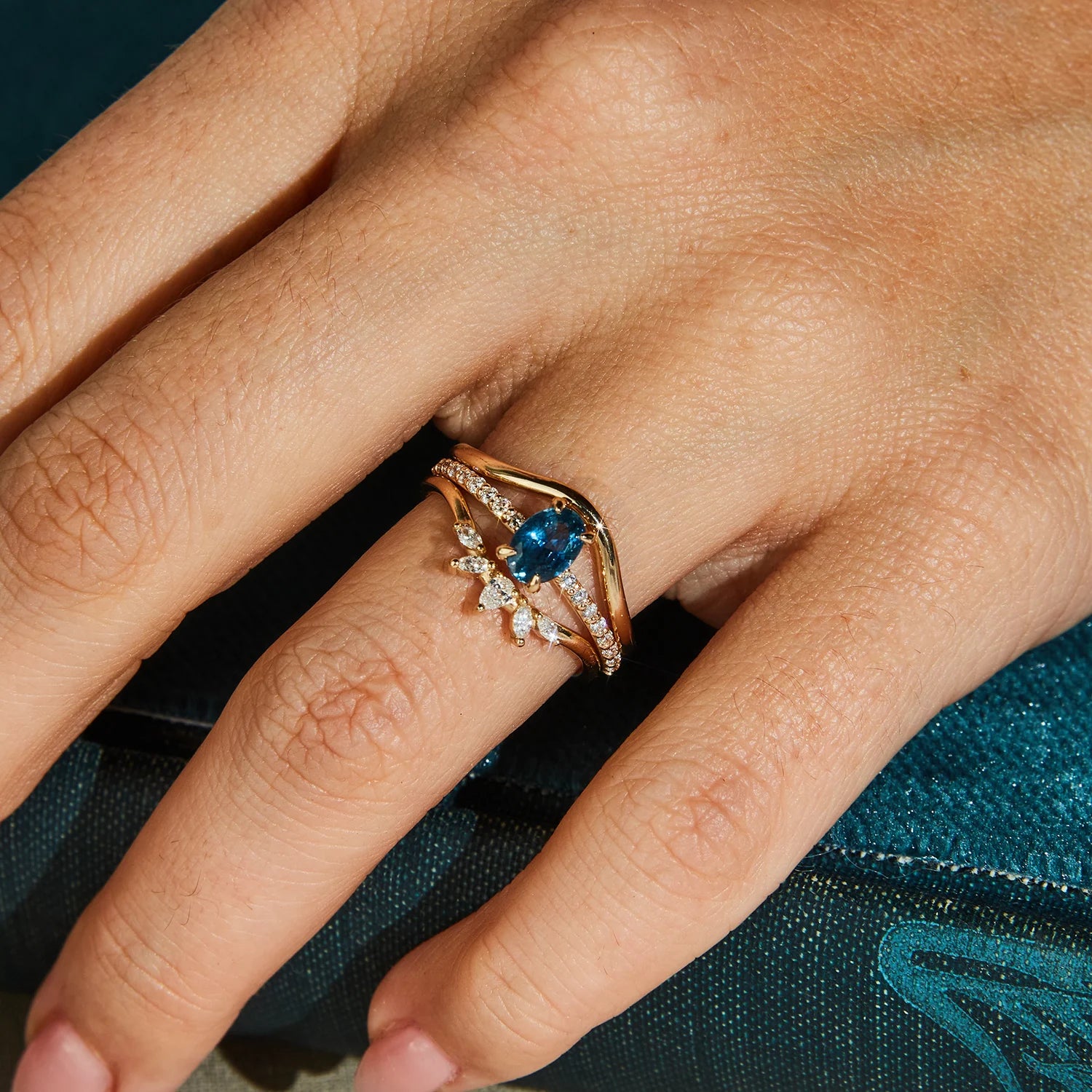Unique Sapphire Blue Oval Ring – Handcrafted One-of-a-Kind Jewelry for Women | Perfect for Weddings, Anniversaries & Special Occasions
