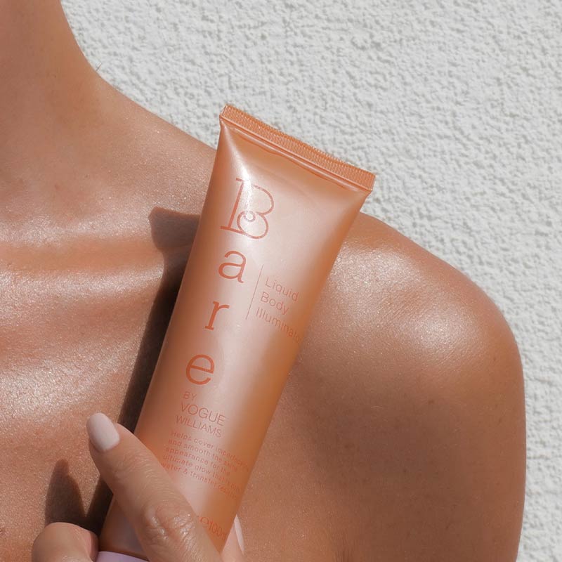 Bare by Vogue Liquid Body Illuminator - Shimmering Highlighter for Face & Body - Perfect for Parties, Weddings & Beach Glow