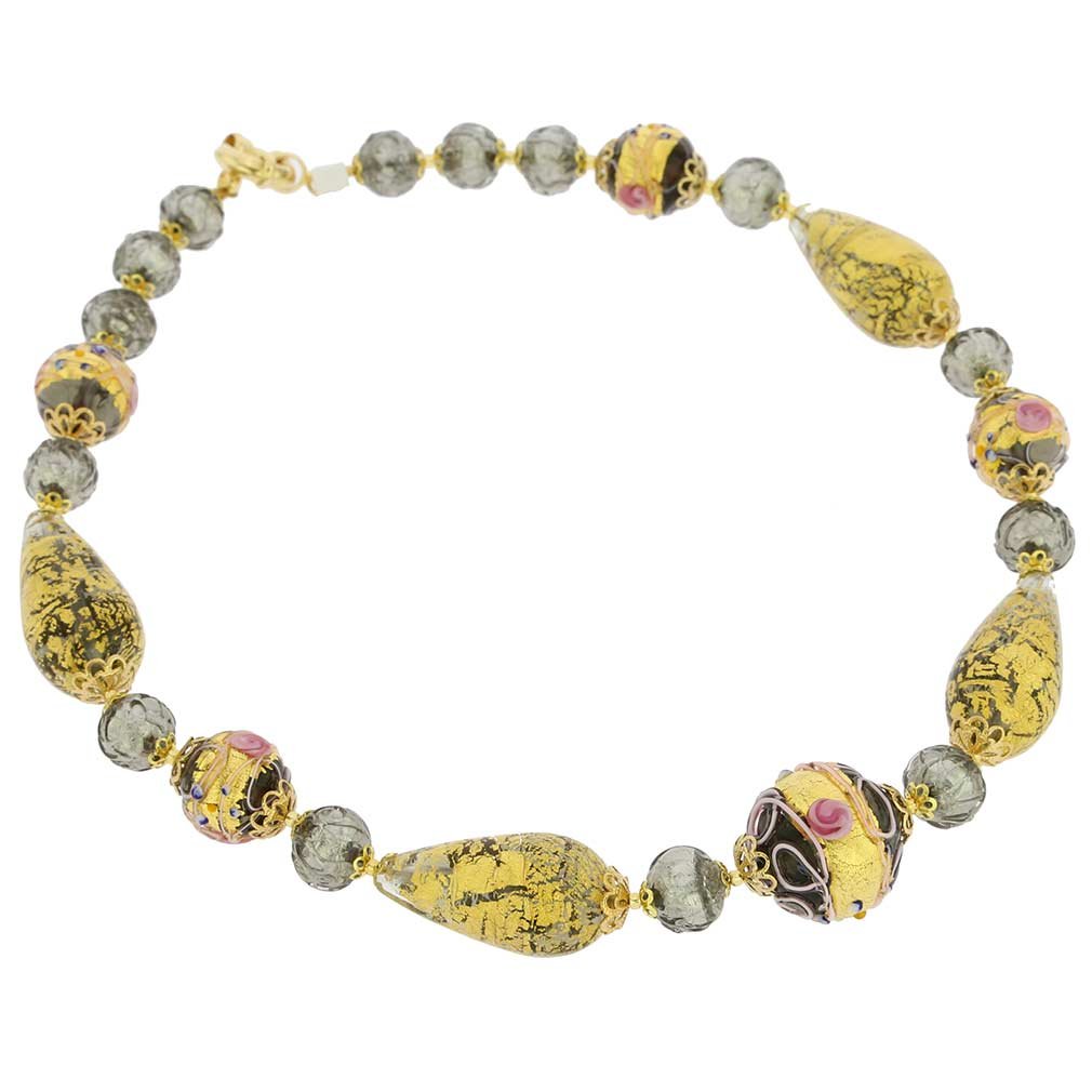 Venetian Murano Glass Necklace - Handcrafted Carnivale di Venezia Jewelry with Cloudy Sky Design | Perfect for Weddings, Parties & Gift Giving