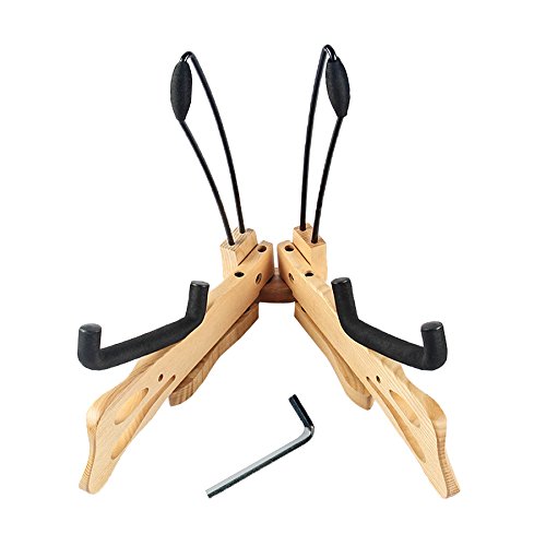 Handcrafted Wooden Electric & Acoustic Guitar Stand - Adjustable Folk Guitar Support Holder for Home, Studio & Stage Use - Premium Guitar Accessories