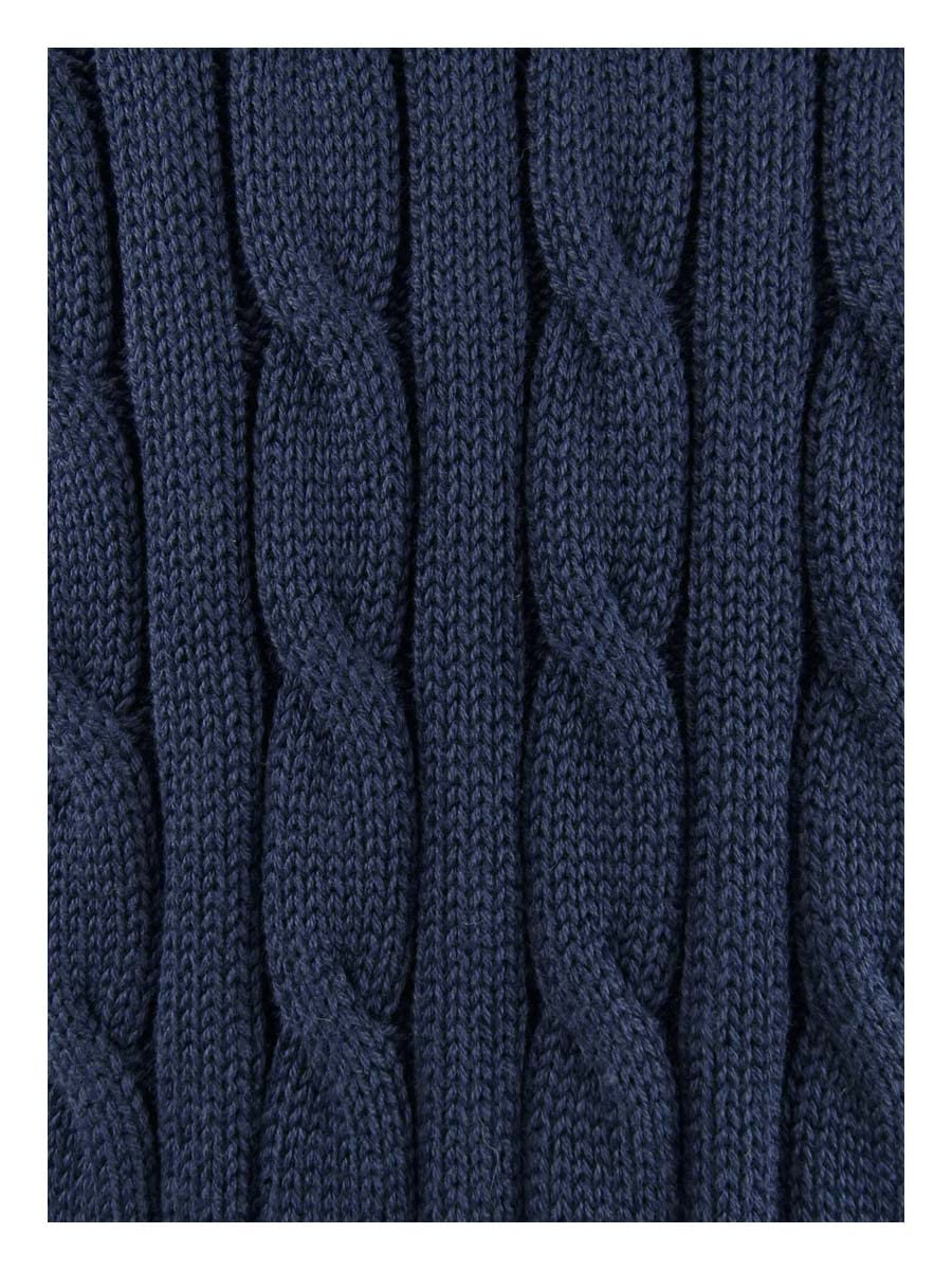 Lauren Ralph Lauren Women's Cable-Knit Cardigan Sweater - Navy Blue, Size Large | Cozy Winter Pullover for Casual Outfits & Office Wear