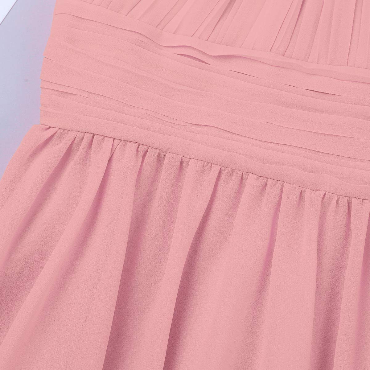 Flower Girl Dresses for Weddings - Sleeveless Chiffon Halter Bridesmaid Dress for Birthday Parties & Formal Events | Elegant Ball Gown for Special Occasions