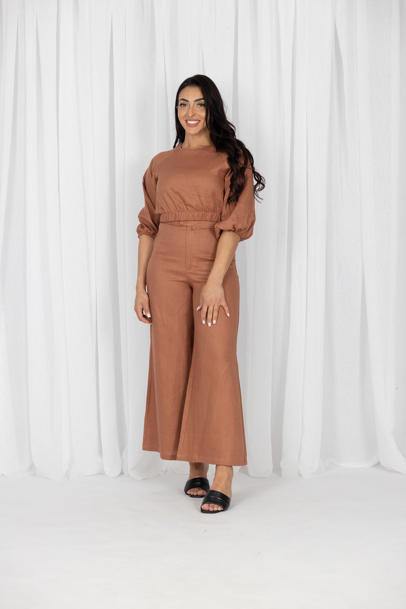 Breathable Linen Wide Leg Pants for Women - Comfortable High Waisted Summer Trousers - Perfect for Beach, Vacation & Casual Wear
