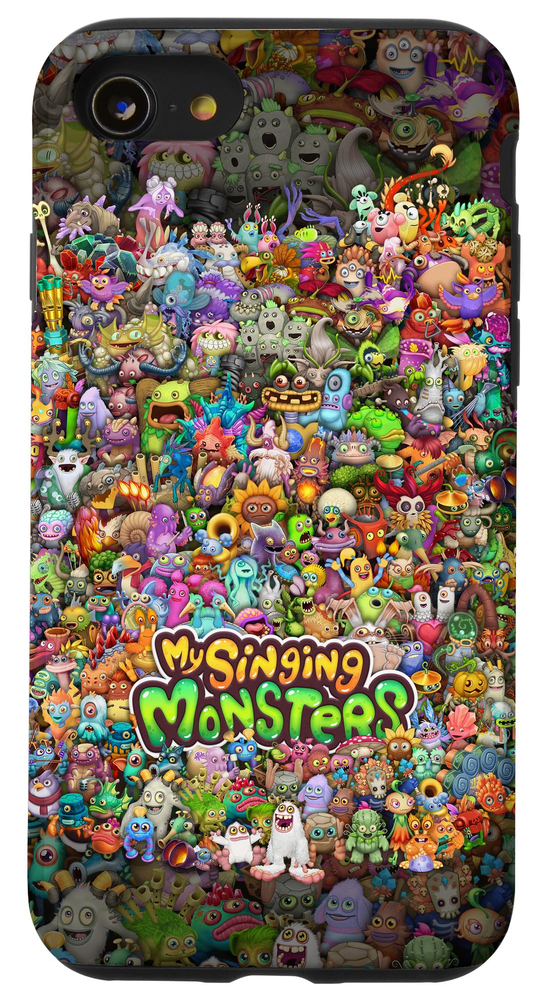 iPhone SE (2020) / 7 / 8 My Singing Monsters Themed Phone Case - Cute Monster Medley Design Protective Cover | Perfect for Gaming Fans & Music Lovers