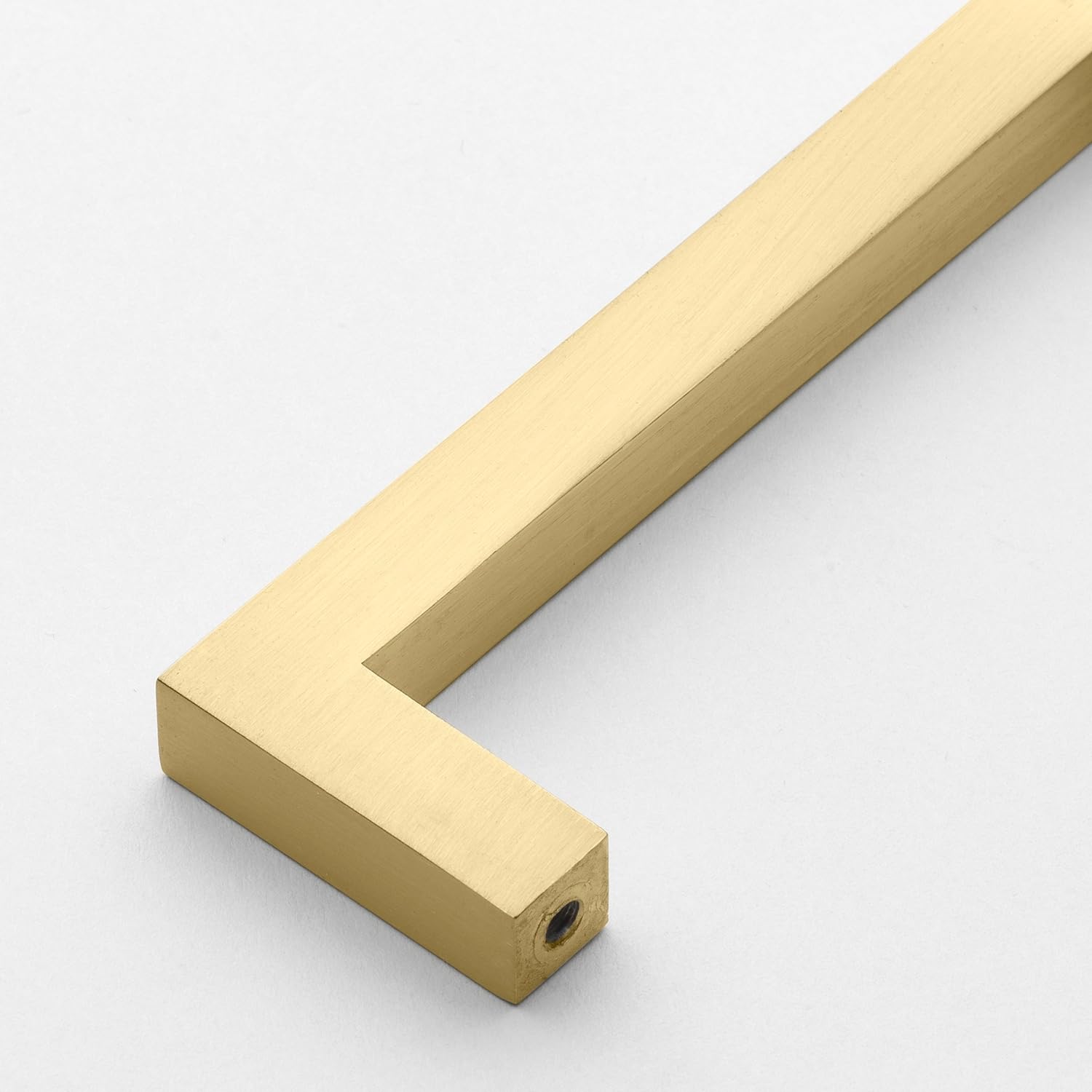 GlideRite 7.56-inch Satin Gold Cabinet Bar Pull Handle - Solid Square Design - Pack of 25 - Perfect for Kitchen Cabinets, Bathroom Vanities & Furniture Drawers