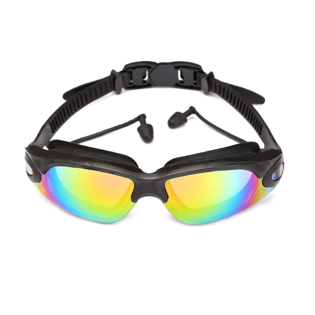 Premium Anti-Fog Swimming Goggles with Nose Clip & Earplugs - UV Protection, Leakproof Design for Adults & Kids - Ideal for Pool, Beach & Competitive Swimming (One Size, Color A)