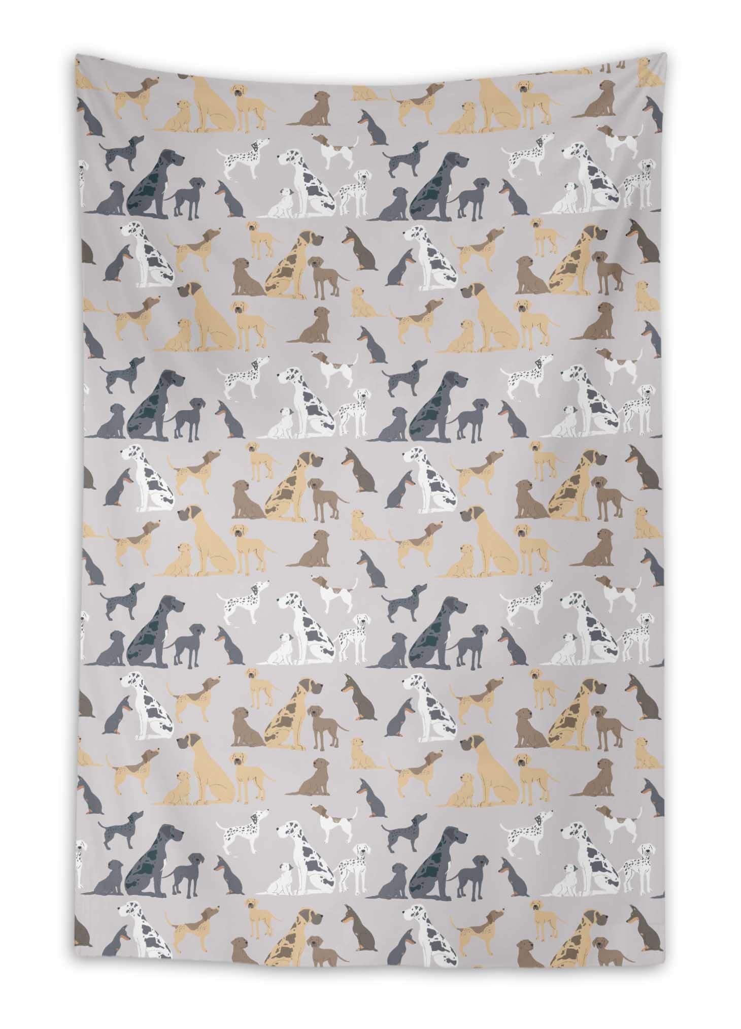 Stylish Gray Mix Dog House Decor Wall Hanging Tapestry - 58 x 80 Inches - Perfect for Kids Room, Nursery, or Pet-Themed Wall Art - Ideal for Bedroom, Dorm, and Home Decor