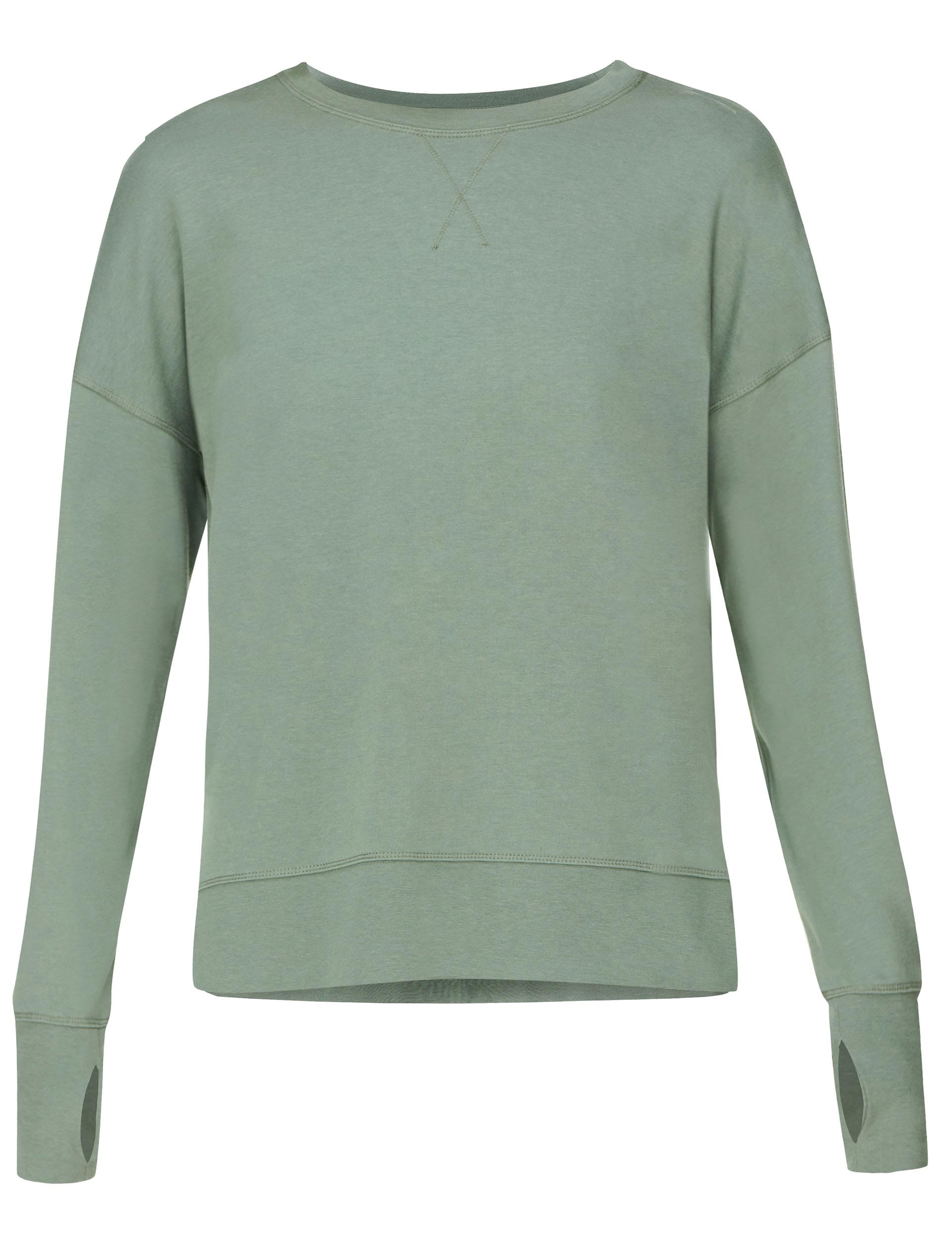 After Class Longline Sweatshirt for Women - Soft Oversized Pullover Hoodie in Willow Green | Casual Loungewear, Streetwear Fashion, College Outfit