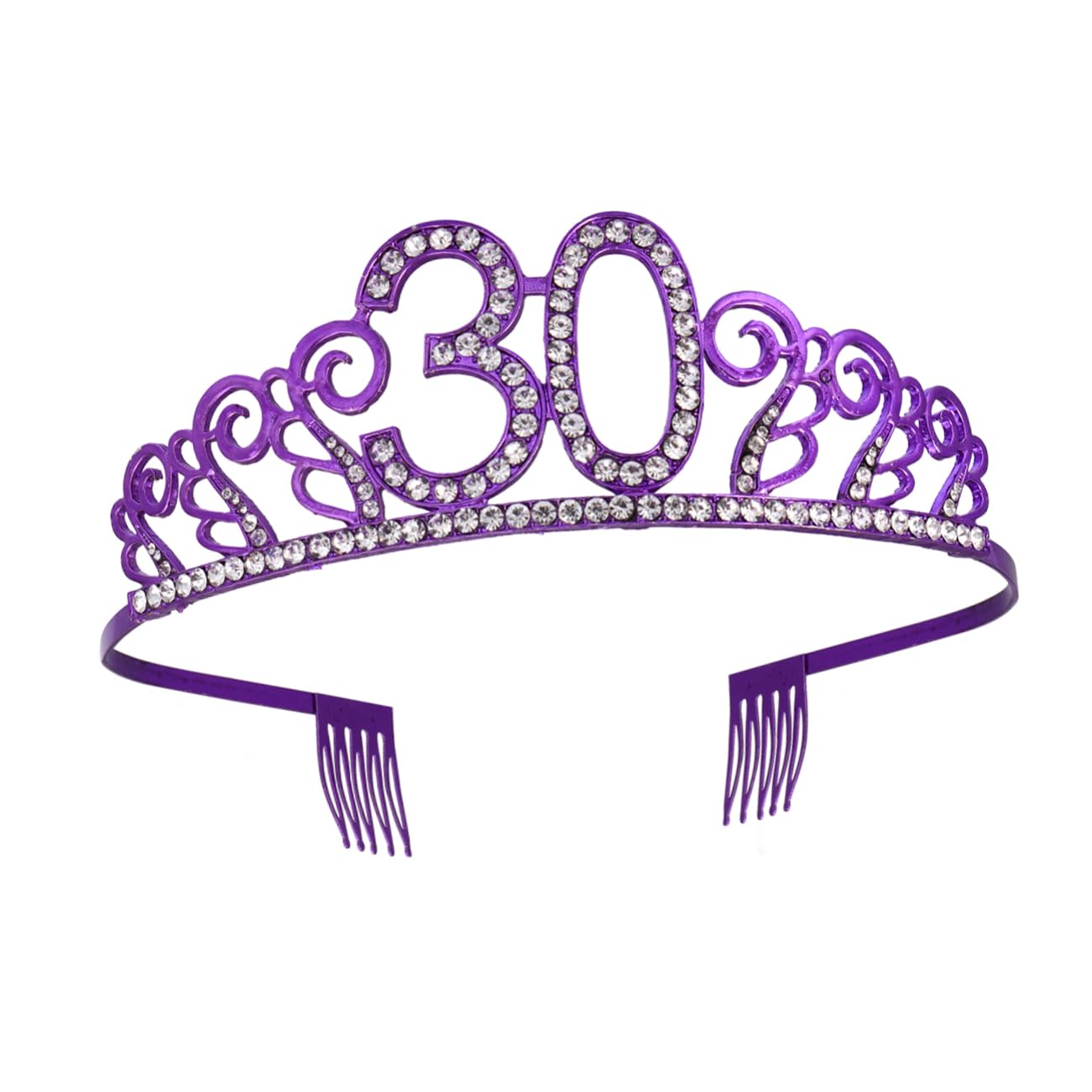 HAKIDZEL 16th Birthday Tiara Headband - Sparkling Rhinestone Princess Crown for Women's Sweet 16 Party, Prom Decorations & Birthday Celebrations | Elegant Purple Headwear for Cake Toppers & Special Occasions