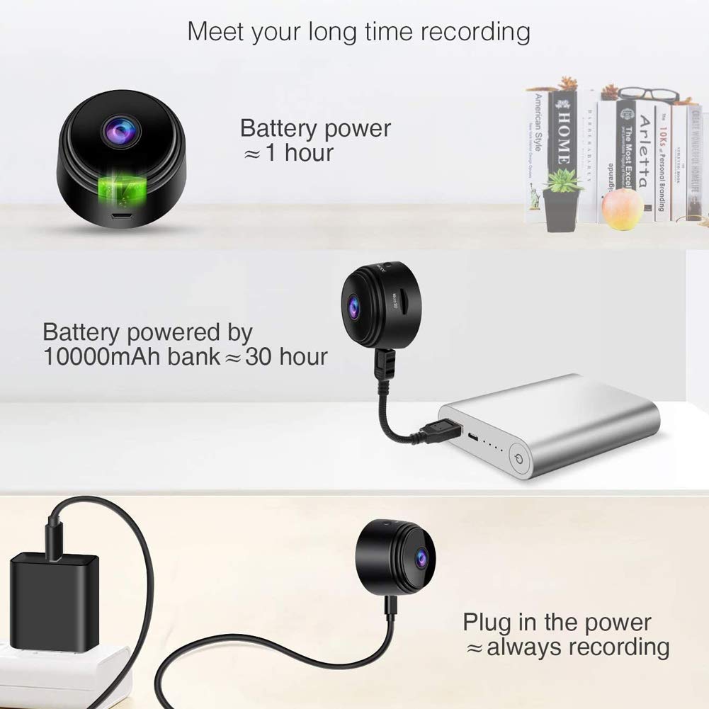 FUGAPNOE WiFi Baby Monitor & Pet Camera - 1080P HD Wireless Security Camera with Night Vision for Home, Nursery, and Pet Surveillance - Indoor Mini Camera for Baby Safety & Pet Monitoring