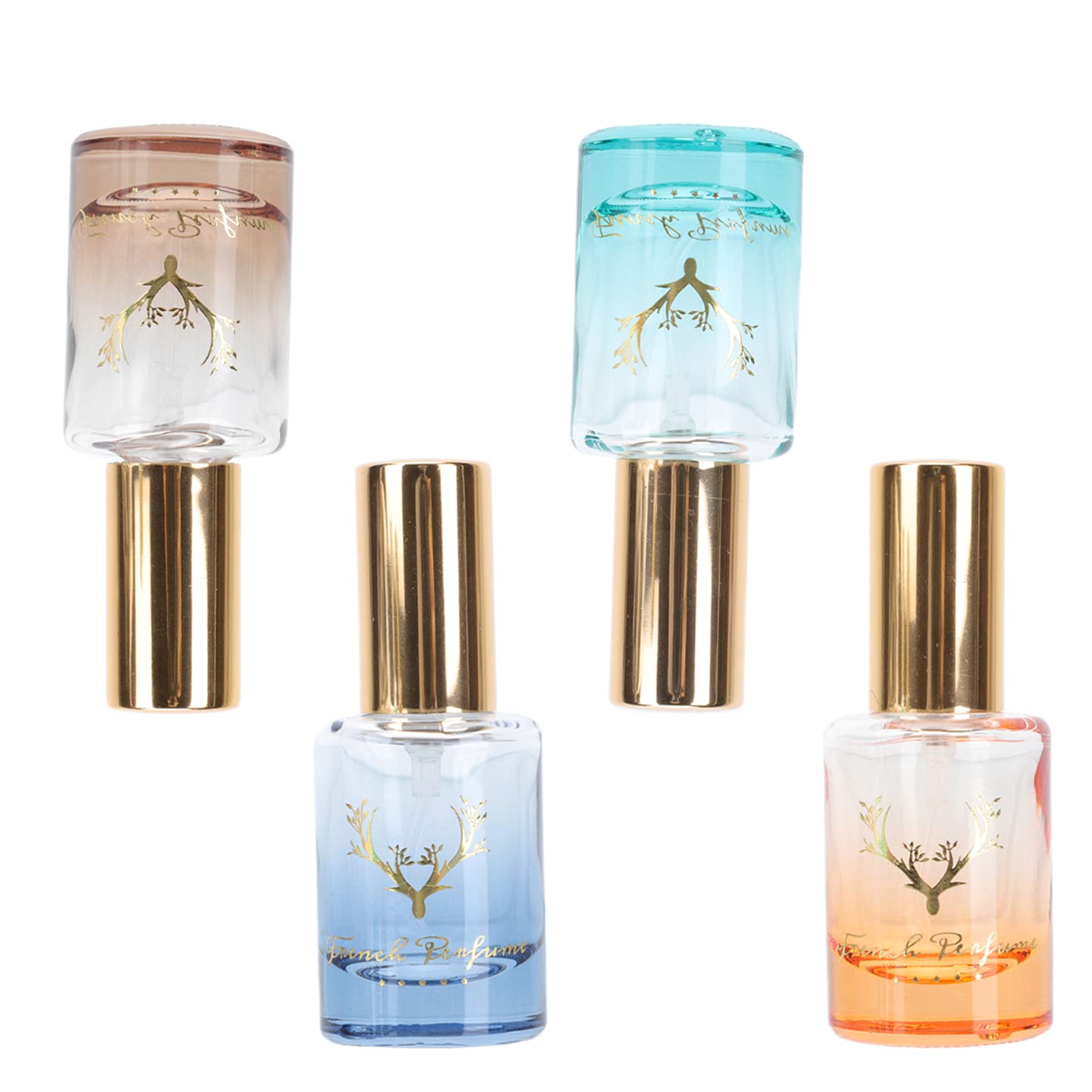 HEALLILY 4 Pack Refillable Perfume Spray Bottles - Travel Size Empty Cosmetic Containers for Fragrance, Cleaning Solutions & Essential Oils - Perfect for Travel, Gym, Home & Office Use