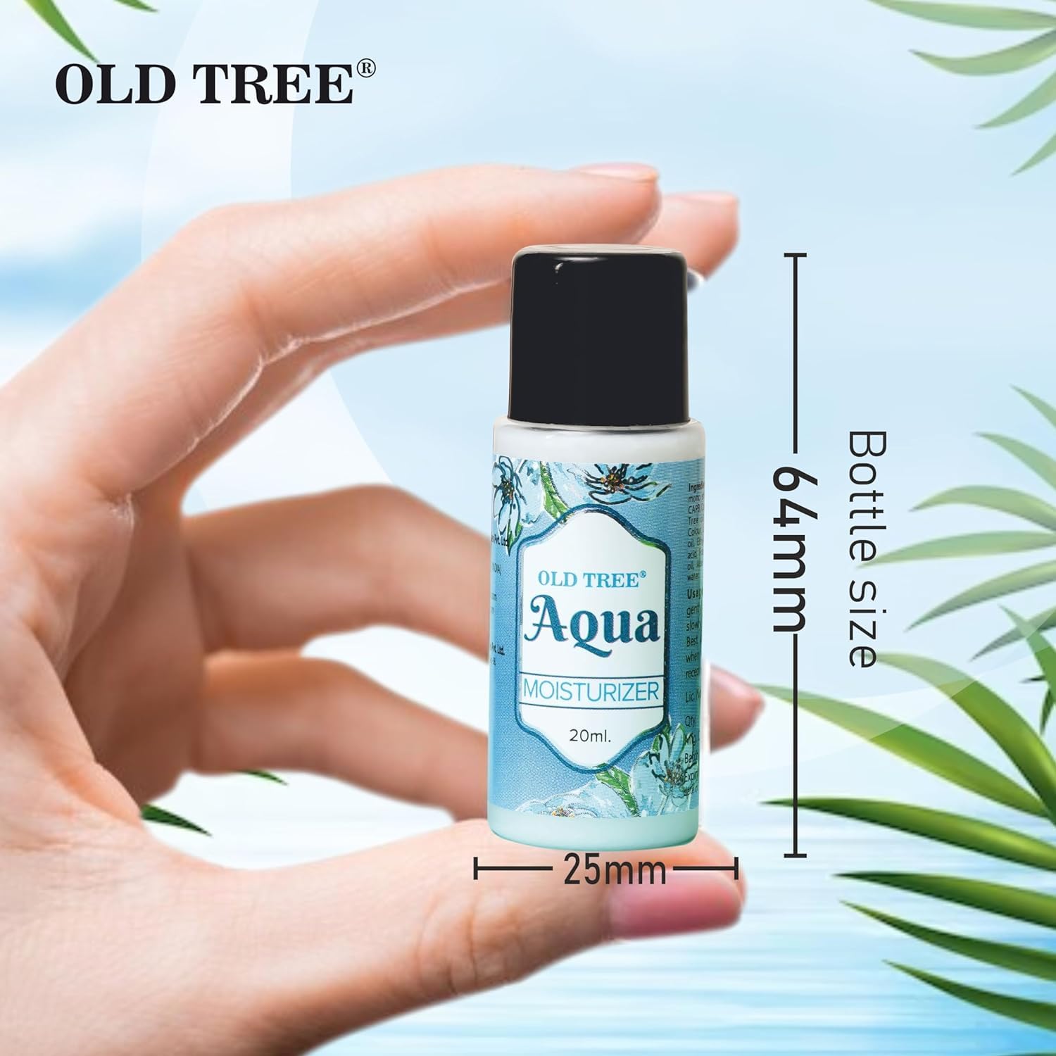Old Tree Aqua Moisturizer Kit 20ml (100 Pcs Bulk Set) - Travel Size Facial Moisturizer for Hotels, Guest Houses & Spas | Luxury Hotel Amenities & Toiletries | Perfect for Hospitality Industry, Travel Essentials & Mini Skincare Gifts