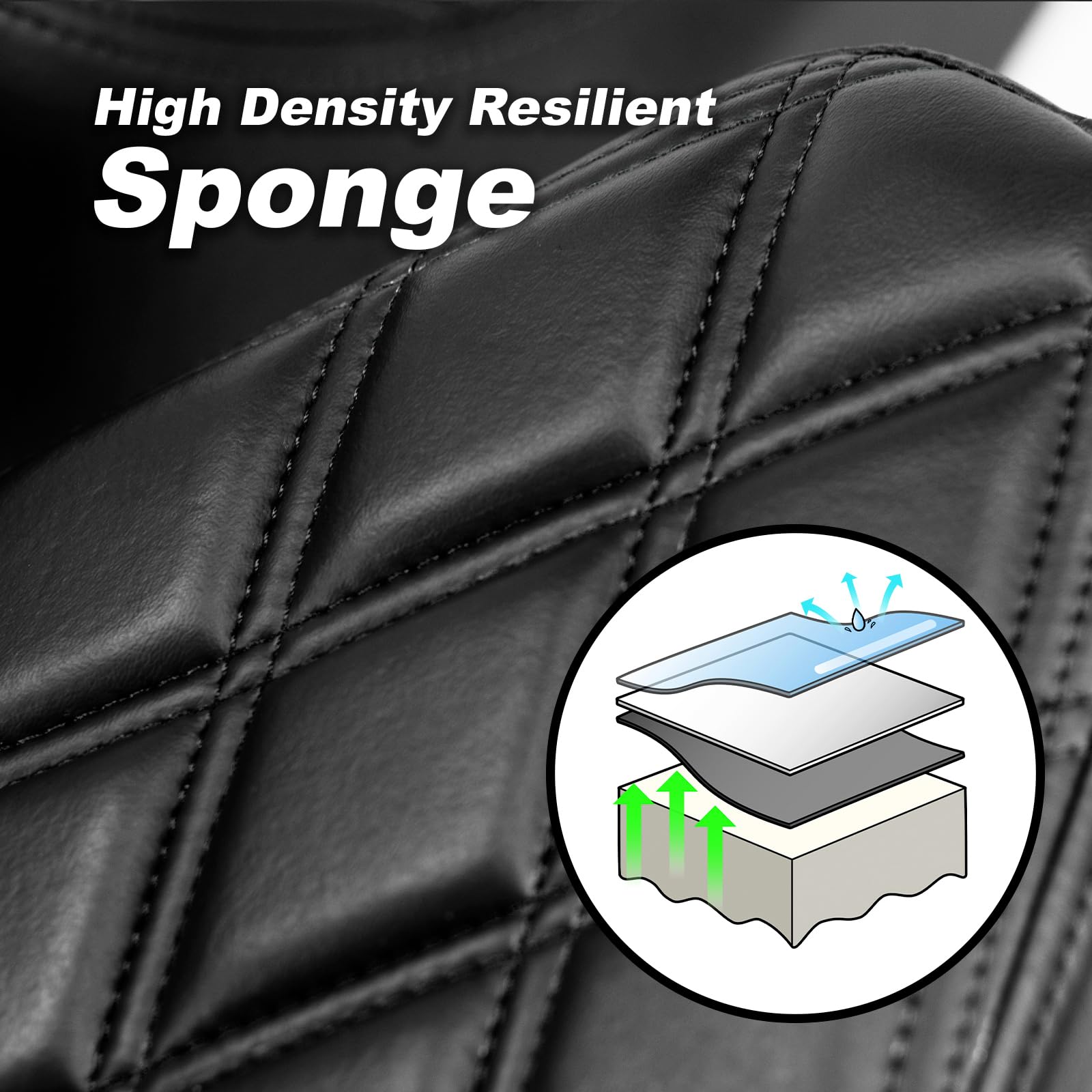 Premium Diamond-Stitched One-Piece Seat Cover for Honda Rebel 300/500 CMX300/500 (2017-2024) - Comfortable Motorcycle Seat Upgrade for Cruiser Riders | Perfect for Long Rides & Custom Bike Builds