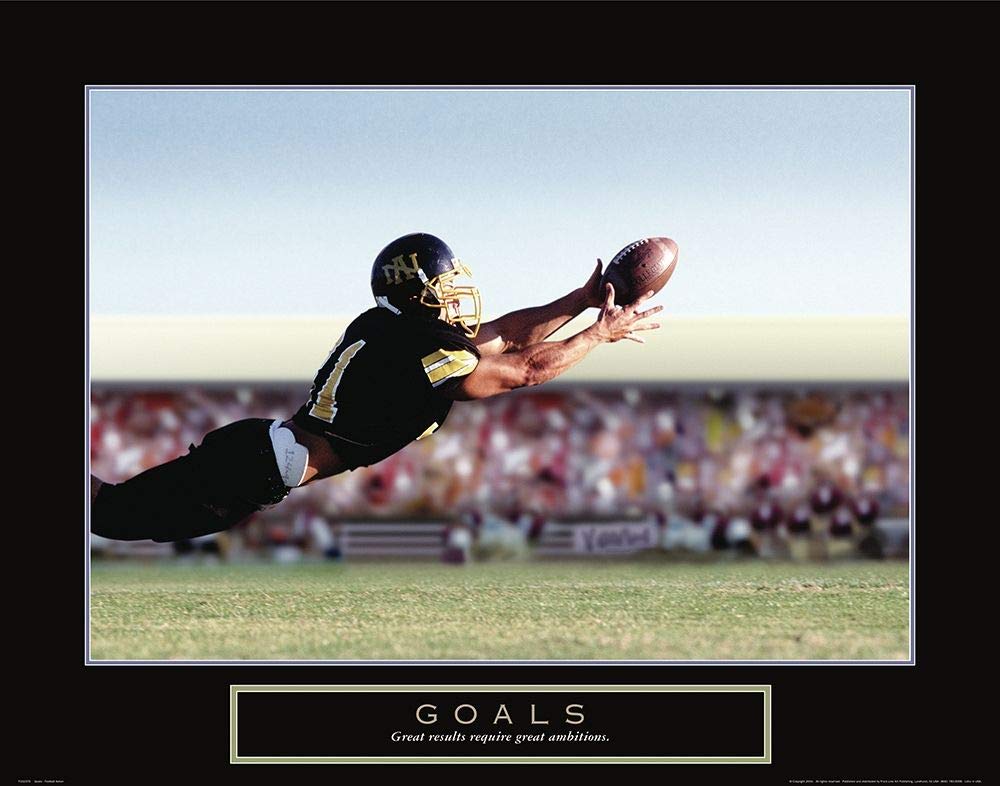 Premium Rolled Canvas Fine Art Print - Football Goals & Sports Action 30x38 Inch - Perfect for Game Room, Man Cave, and Sports Bar Decor