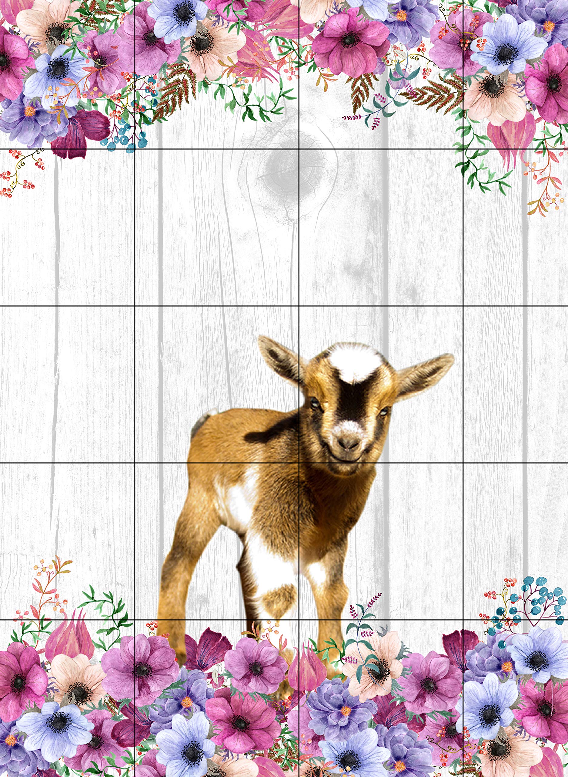 Personalized Goat Floral Garden Flag - Custom Name Yard Decoration for Nigerian Dwarf Goat Lovers | Perfect for Ranch, Farmhouse & Outdoor Decor