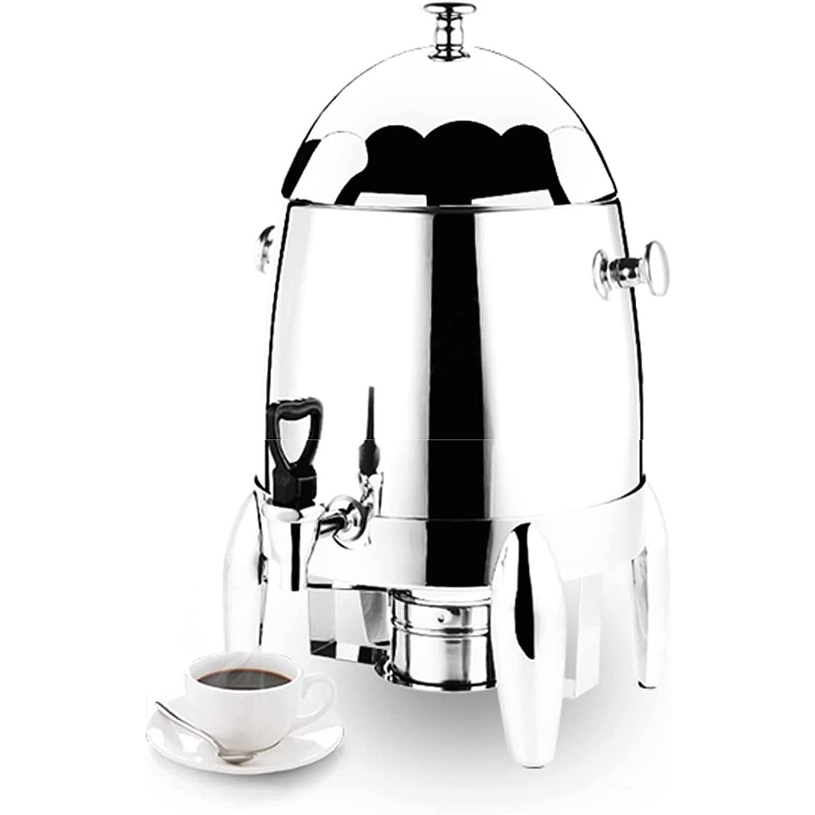 Stainless Steel Hot & Cold Beverage Dispenser - 5 Gallon Heavy Duty Coffee Urn for Buffet, Wedding, Party, Banquet & Catering Events - Ideal for Large Gatherings, Office Use & Outdoor Serving (Color: Black)