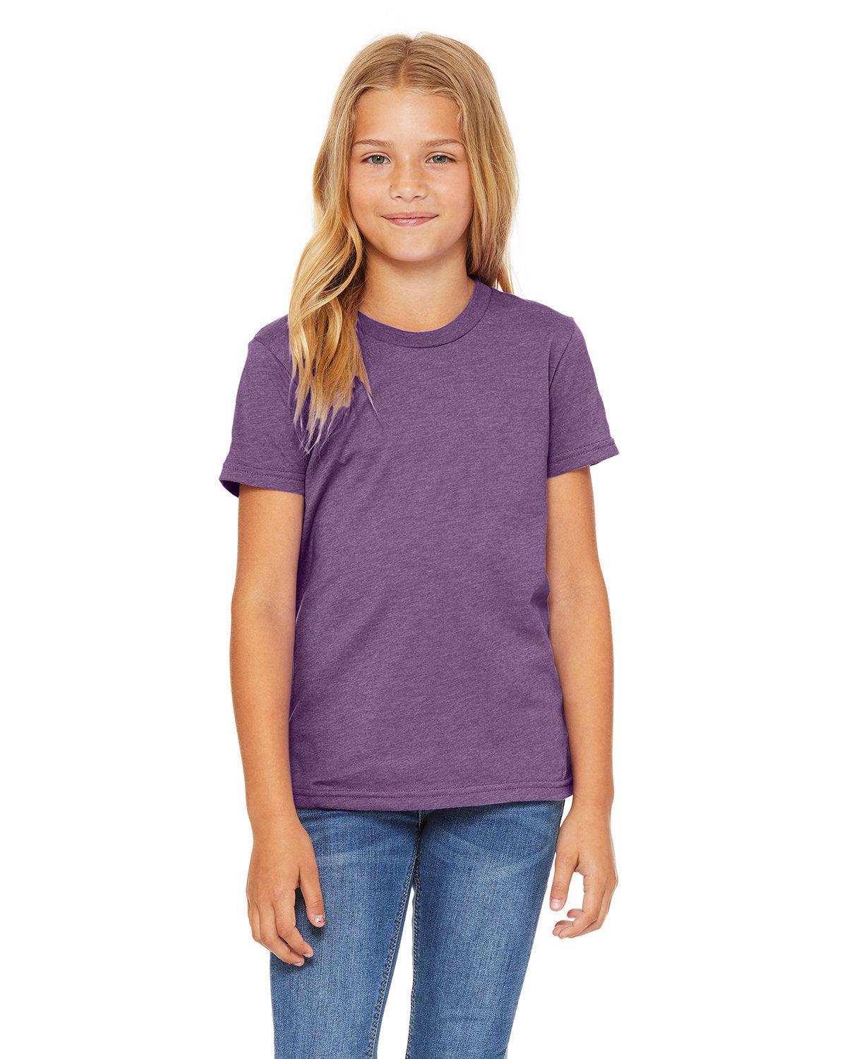 Bella + Canvas 3001YCV Youth Short Sleeve CVC Jersey T-Shirt - Soft Cotton Blend Tee for Kids & Teens - Perfect for School, Sports & Everyday Wear