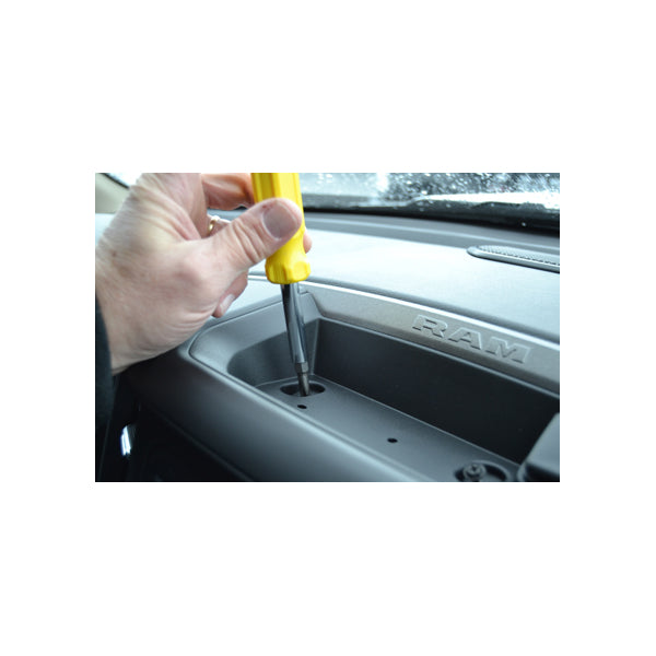 Heavy Duty No-Drill Center Dash Mount for Ram 1500/2500 (2019-2024) - Secure Phone & GPS Holder for Off-Roading & Truck Accessories Installation