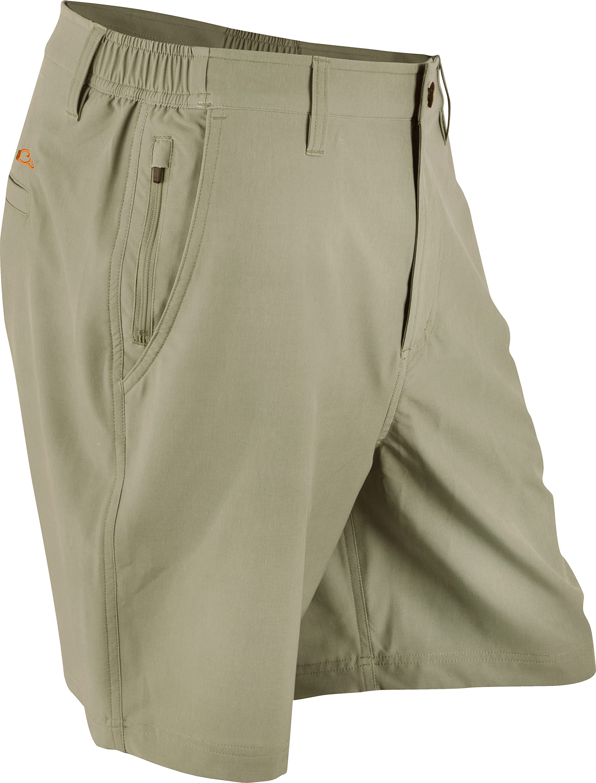 Drake Waterfowl Men's Bamboo Active Shorts - Khaki Color, Lightweight & Breathable for Outdoor Activities, Hiking, Fishing & Summer Wear