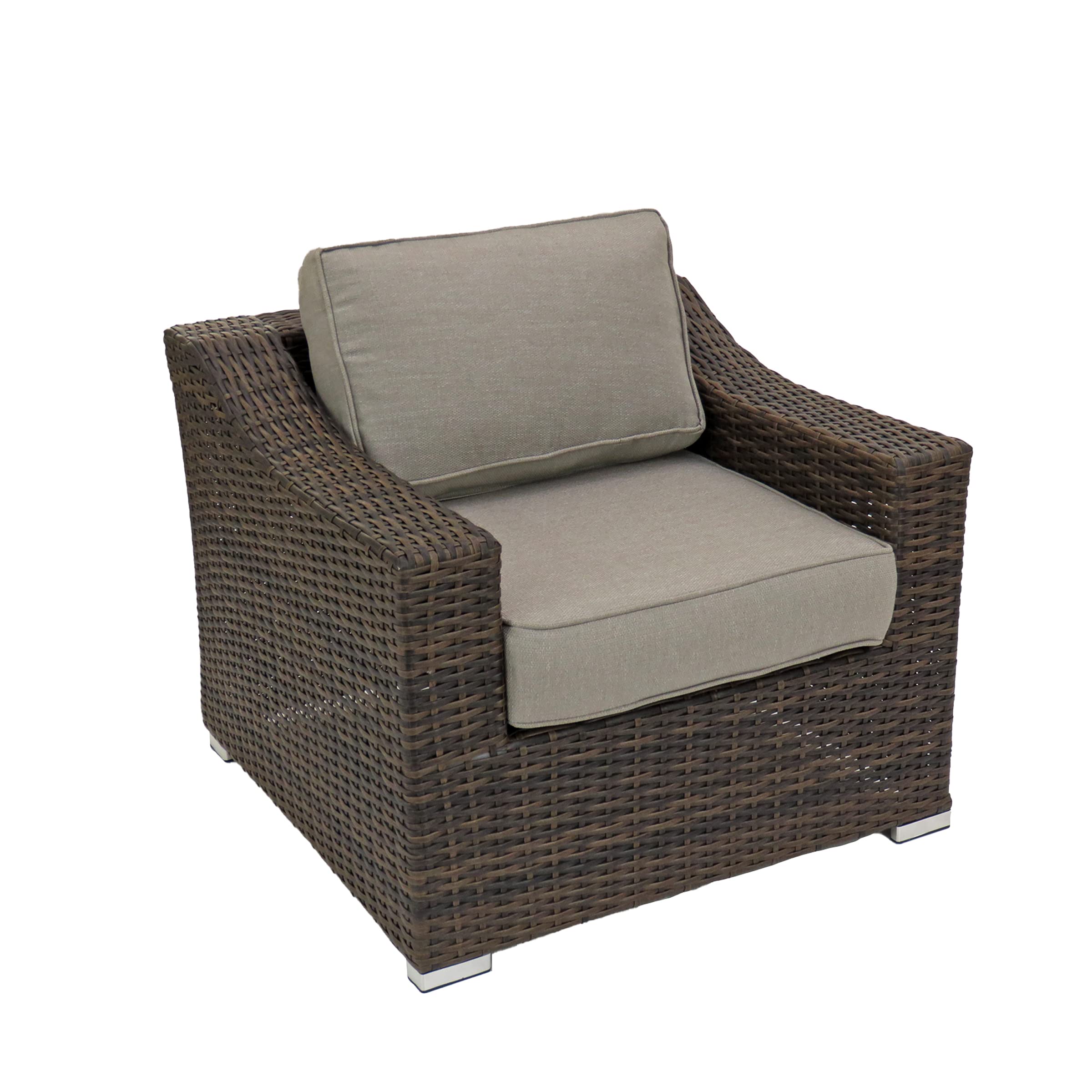 SV42-SVYN701-7P Outdoor Patio Furniture Set - 7-Piece All-Weather Wicker Sofa Sectional with Cushions, Black - Perfect for Backyard, Garden, Poolside & Patio Relaxation