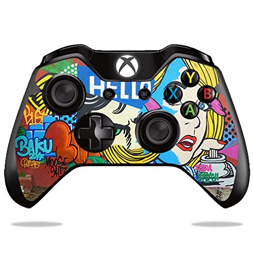 MightySkins Vinyl Skin Wrap for Microsoft Xbox One & One S Controller - Hello Graffiti Design | Protective, Durable, Customizable Cover | Easy to Apply & Remove | Made in USA | Perfect for Gaming, Collectors & Personalization