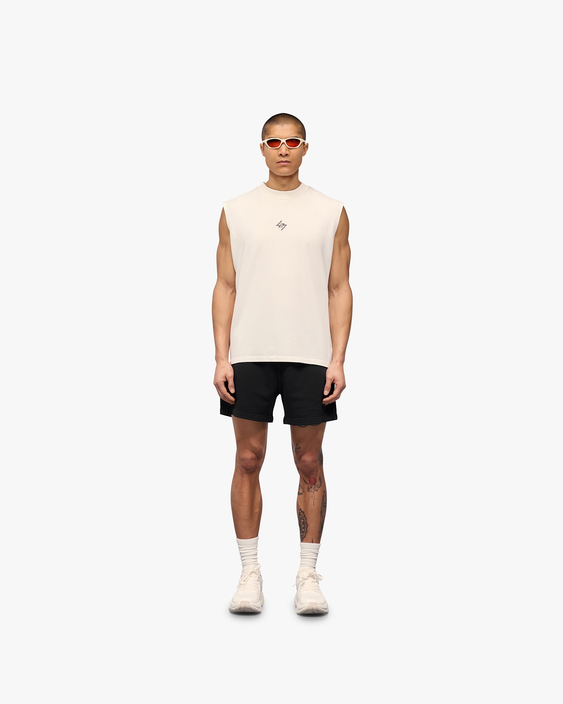 247 Motion Oversized Tank Top - Flat White | Comfortable & Stylish Women's Casual Wear for Yoga, Gym, and Everyday Outfits
