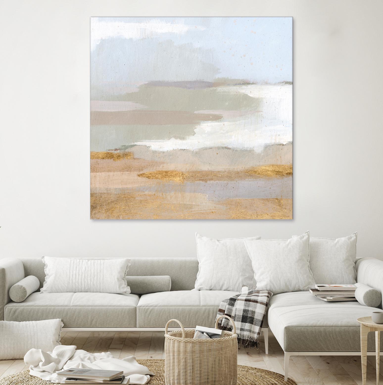 Abstract Coastland II Wall Art - Modern Canvas Painting for Home & Office Decor | Perfect for Living Room, Bedroom, or Workspace