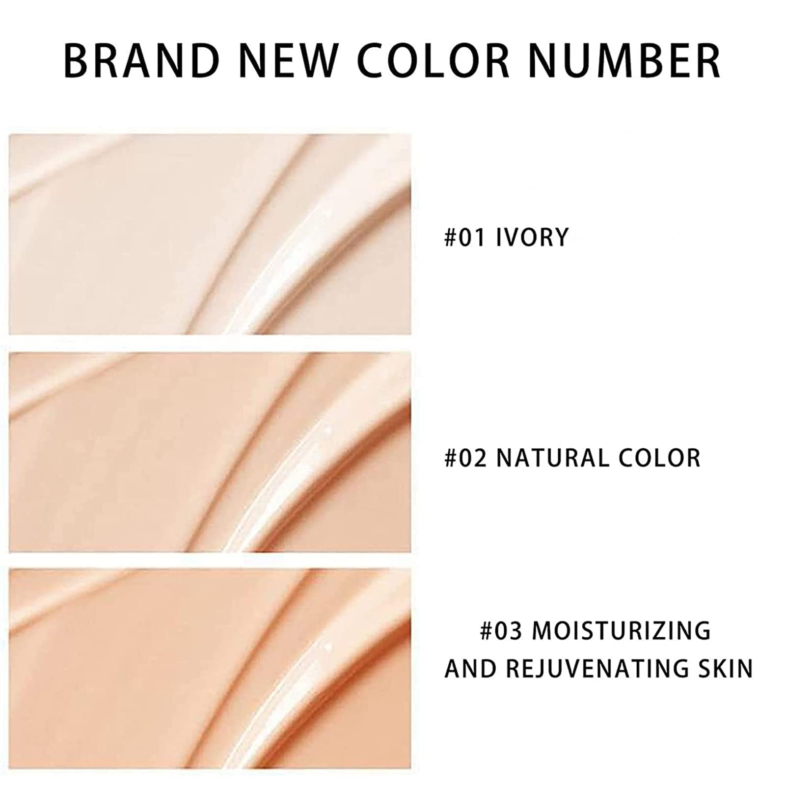 Waterproof Long-Lasting Liquid Concealer & Foundation - Ivory (2PCS) | Skin Tender & Flawless Coverage for Daily Makeup & Special Occasions
