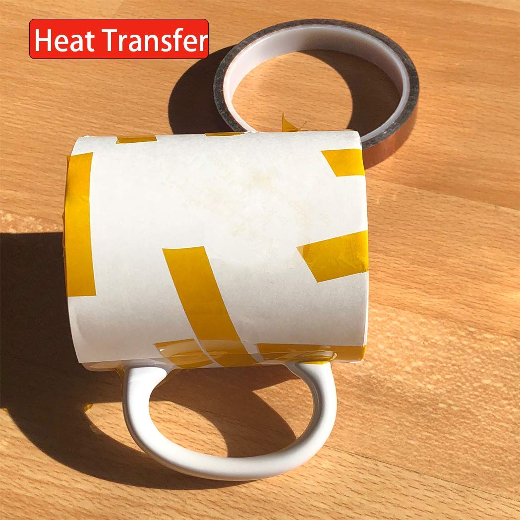 High-Temperature Polyimide Adhesive Tape 1 Mil Thick - Heat Resistant Kapton Tape for 3D Printing, Soldering, Electrical Insulation & Masking (4