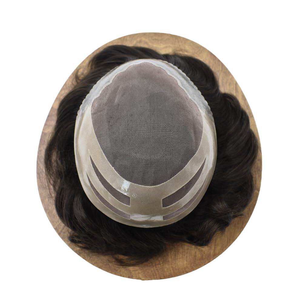 Premium Men's Toupee Hair Replacement System - 8