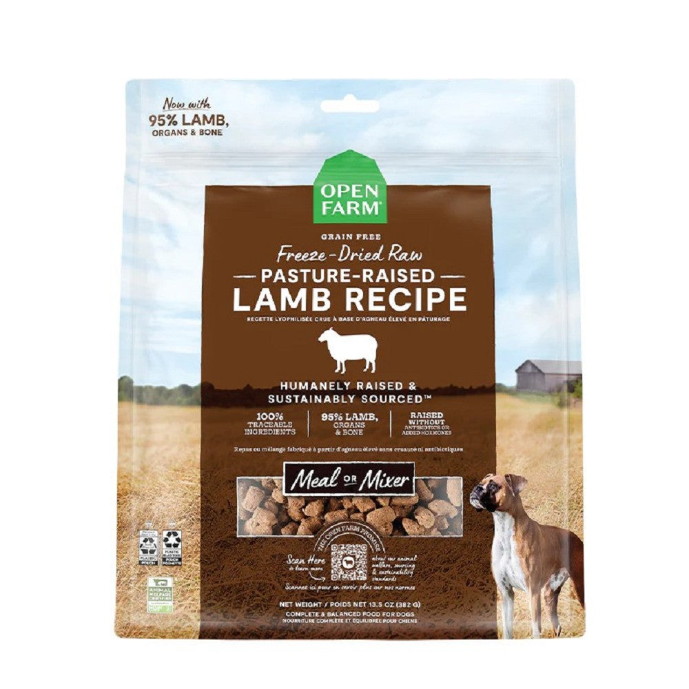 Premium Freeze-Dried Pasture-Raised Lamb Dog Food - Grain-Free, High-Protein Natural Treat for Puppies & Adult Dogs - Perfect for Training, Travel & Outdoor Adventures