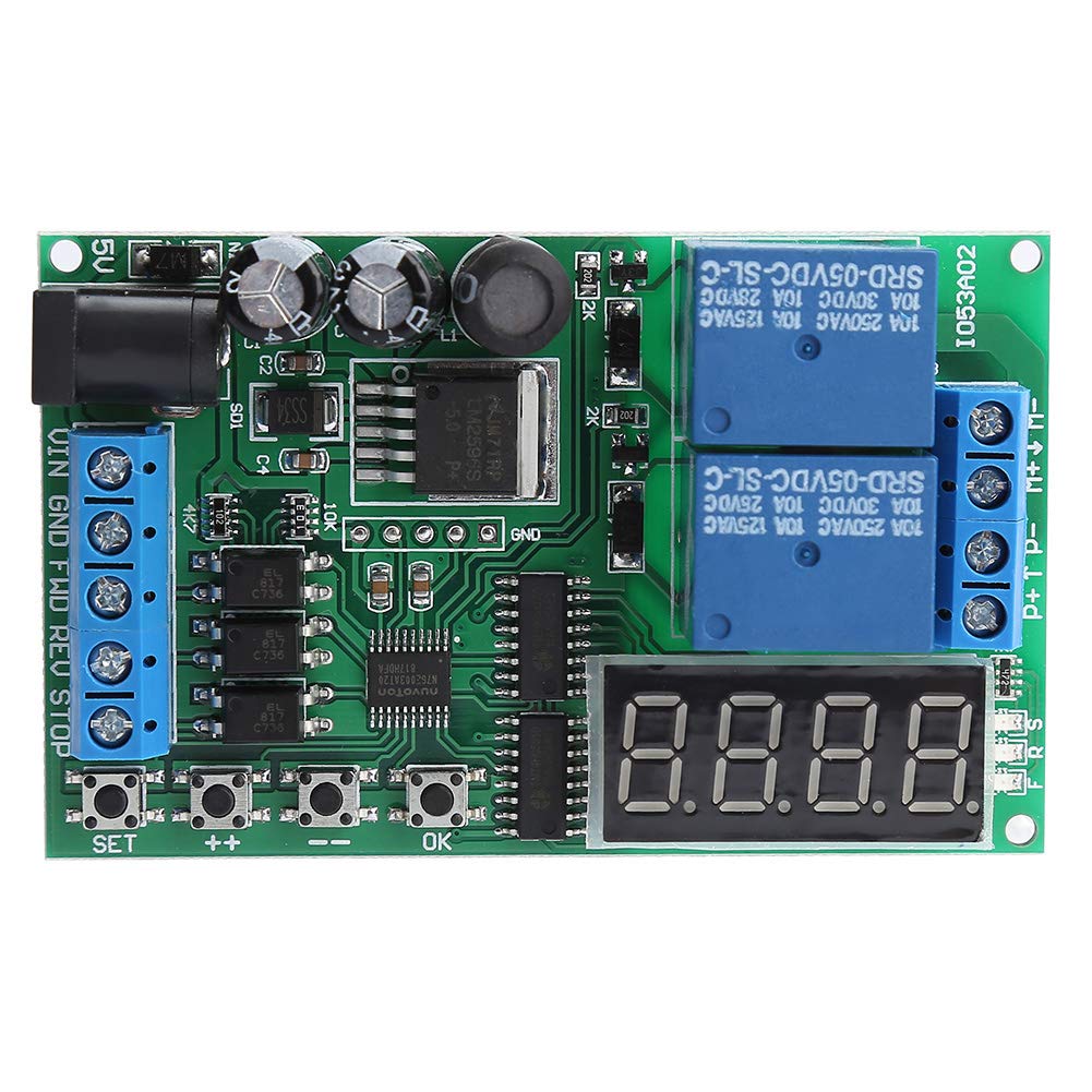 5V-24V DC Motor Controller Board with Forward/Reverse, Timing Delay & LED Indicator - Perfect for Robotics, DIY Projects, and Industrial Automation