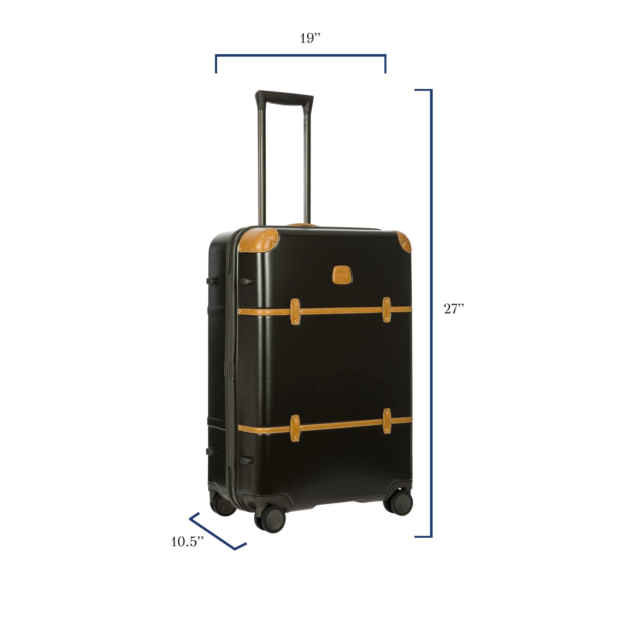 Bric's Bellagio 2.0 Spinner Trunk - 27 Inch Luxury Suitcase for Travel - TSA Approved Luggage for Women & Men - Olive Green Hardshell Carry-On - Perfect for Business Trips & Vacations