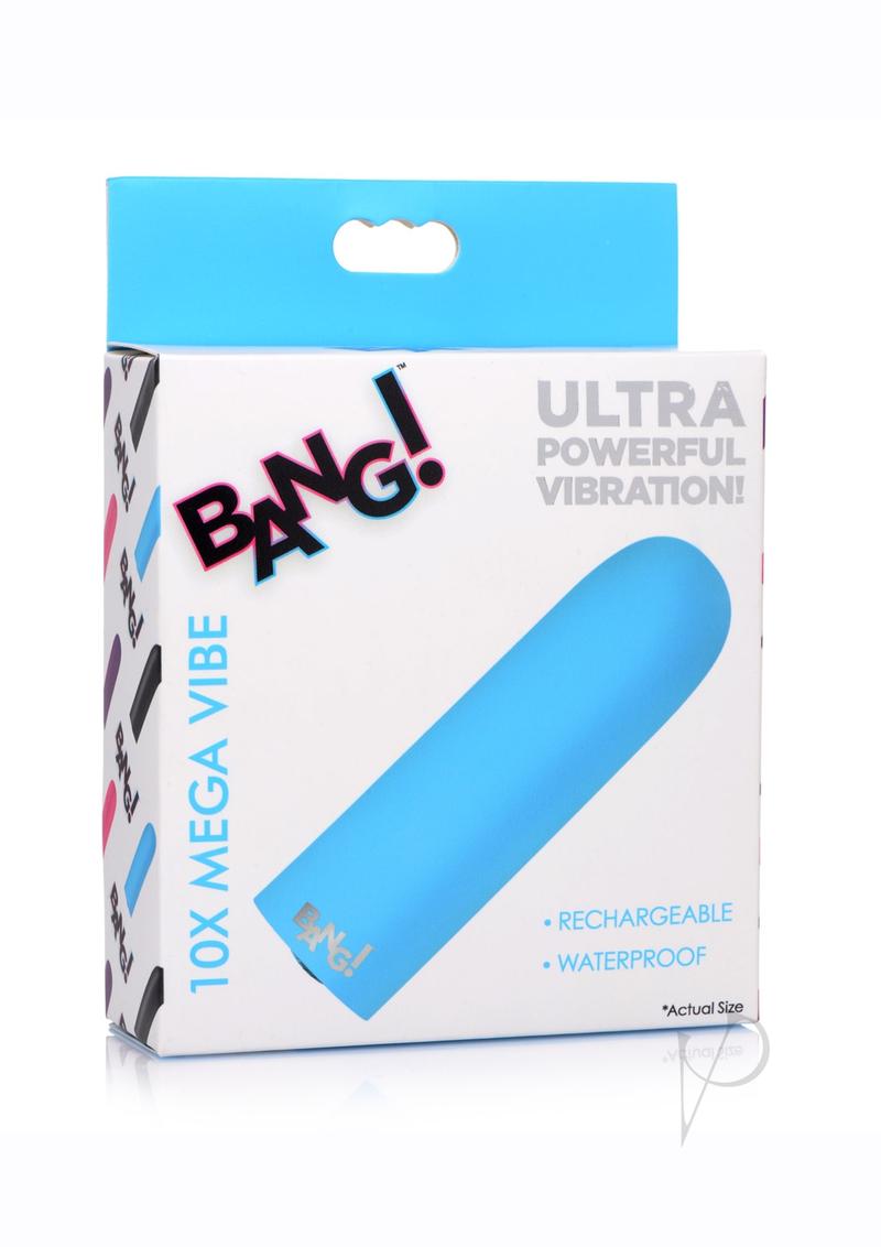 10X Rechargeable Vibrating Bullet - Powerful Mini Massager for Women & Men - Waterproof & Wireless - Perfect for Couples, Solo Play & Stress Relief (Blue)