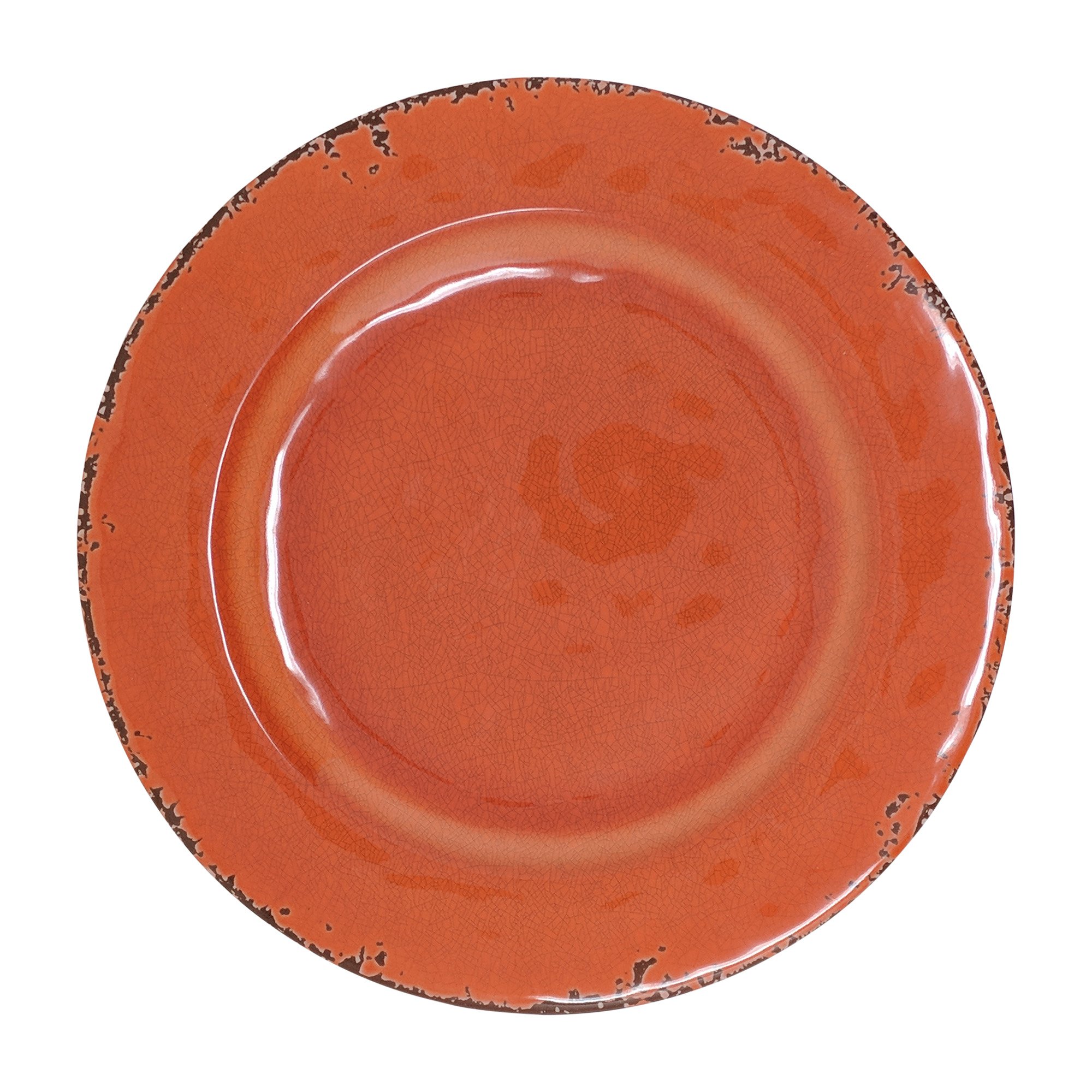 Gianna's Home 12-Piece Rustic Farmhouse Melamine Dinnerware Set - Service for 4, Coral | Durable & Stylish Plates, Bowls & Mugs | Perfect for Outdoor Dining, Picnics & Everyday Use