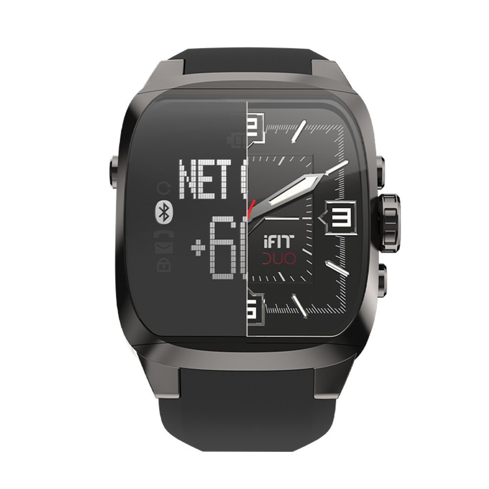 iFit Duo Smart Fitness Tracker with Heart Rate Monitor & Sleep Tracking - Perfect for Gym, Running & Daily Activity Tracking