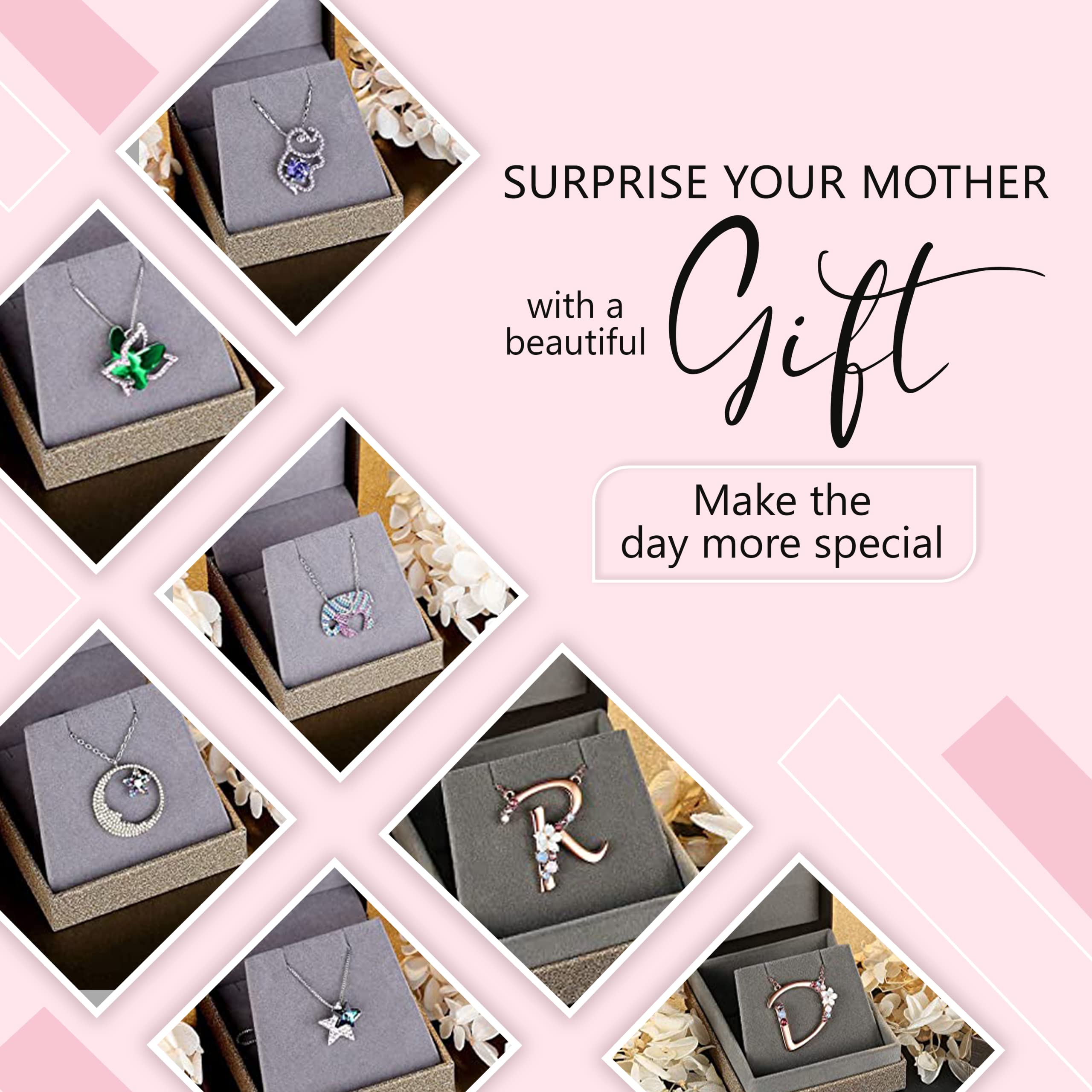 Birthstone Crystal Butterfly Necklace - Silver Tone with 18